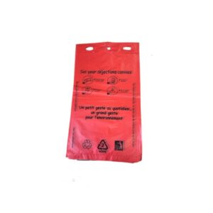 Sachets canins type gant long rouge