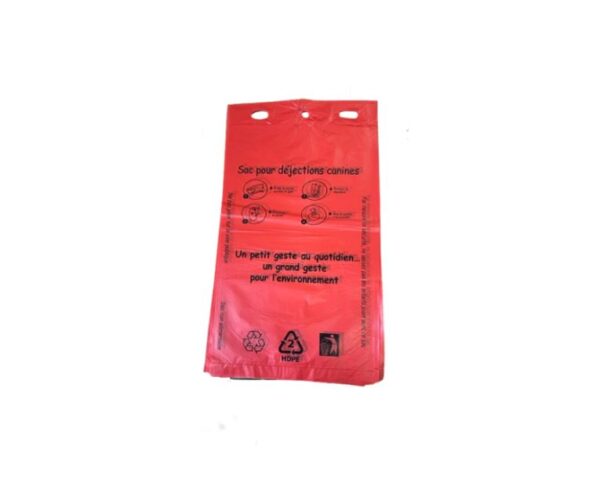 Sachets canins type gant long rouge